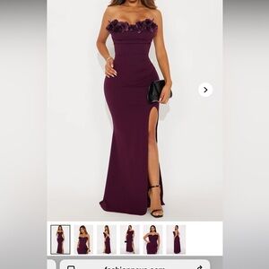 Fashion Nova Plum Maxi Dress